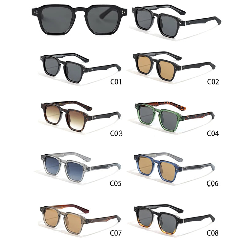 New Fashion Sunglasses Men Vintage Square Gradient Sun Glasses Outdoor Sports Party Vacation Travel Driving Eyeglasses