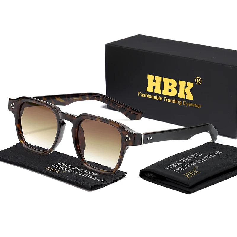 New Fashion Sunglasses Men Vintage Square Gradient Sun Glasses Outdoor Sports Party Vacation Travel Driving Eyeglasses
