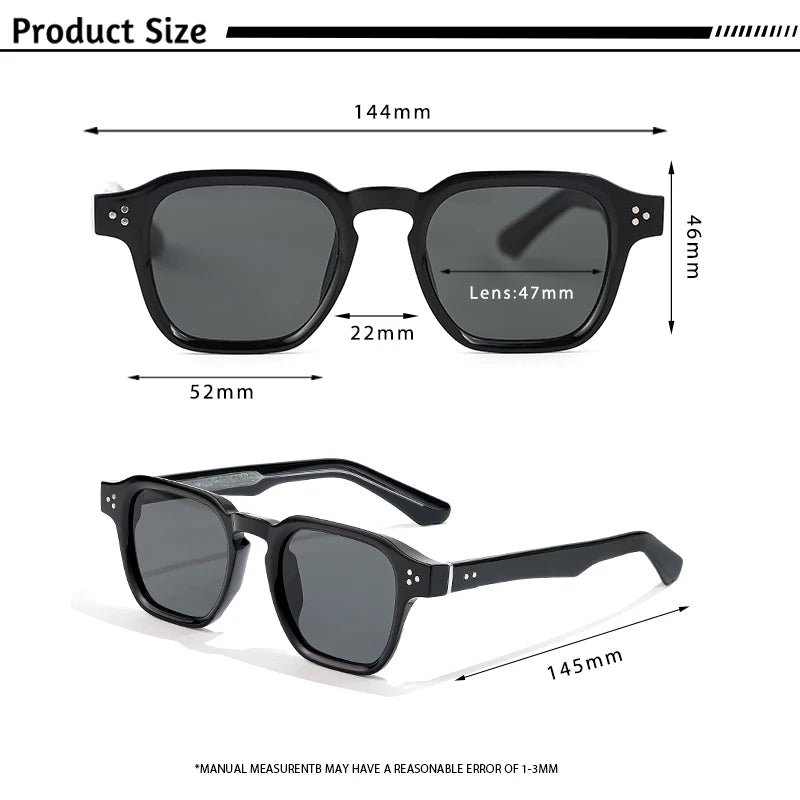 New Fashion Sunglasses Men Vintage Square Gradient Sun Glasses Outdoor Sports Party Vacation Travel Driving Eyeglasses
